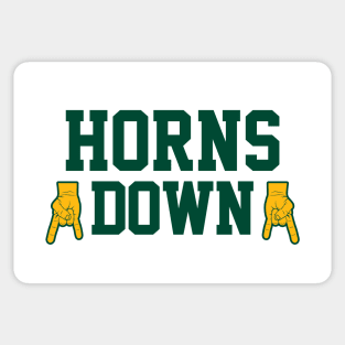 Horns Down - White/Green/Gold Sticker